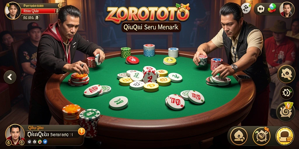 Tampilan gameplay seru dari ZOROTOTO dengan kartu QiuQiu.